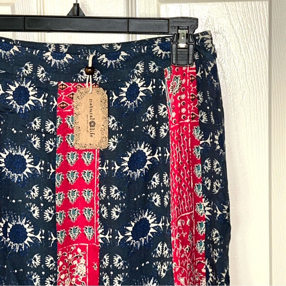 Natural Life Navy & Red Boho Maxi Skirt - Picture 4 of 12